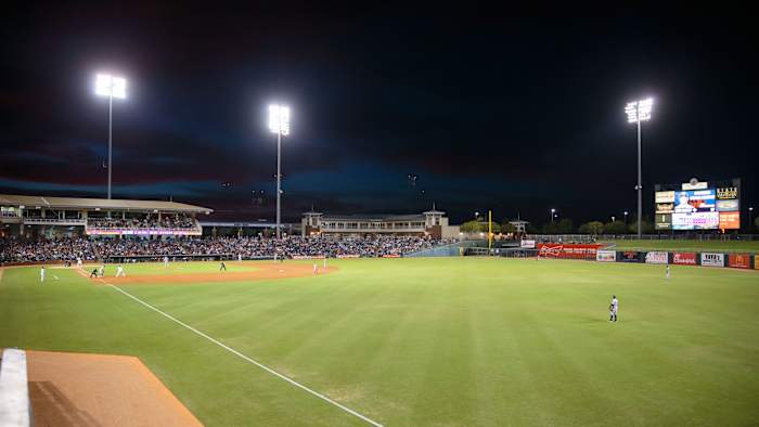 A minor league baseball stadium